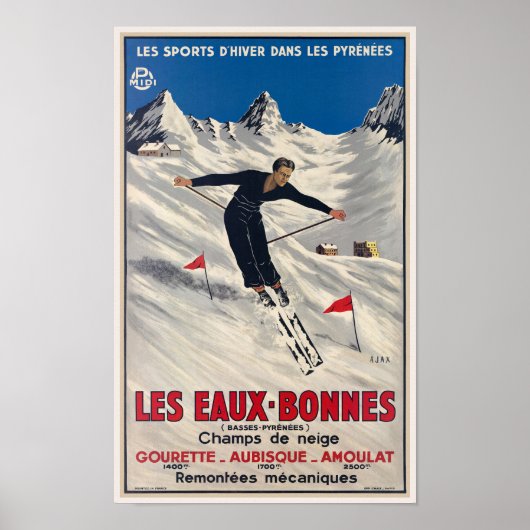 Les Eaux-Bonnes France Vintage Poster 1935 (Vorne)