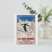 Les Eaux-Bonnes France Vintage Poster 1935 Postkarte (Stehend Vorderseite)