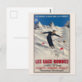 Les Eaux-Bonnes France Vintage Poster 1935 Postkarte (Vorne/Hinten)