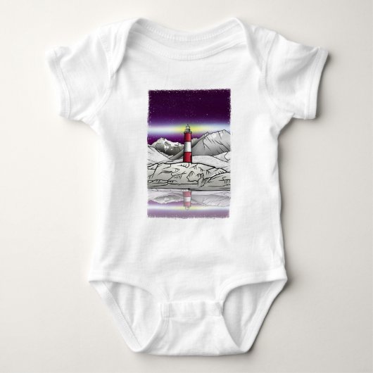 Les Eclaireurs Lighthouse Argentinien Landschaft Baby Strampler (Vorderseite)