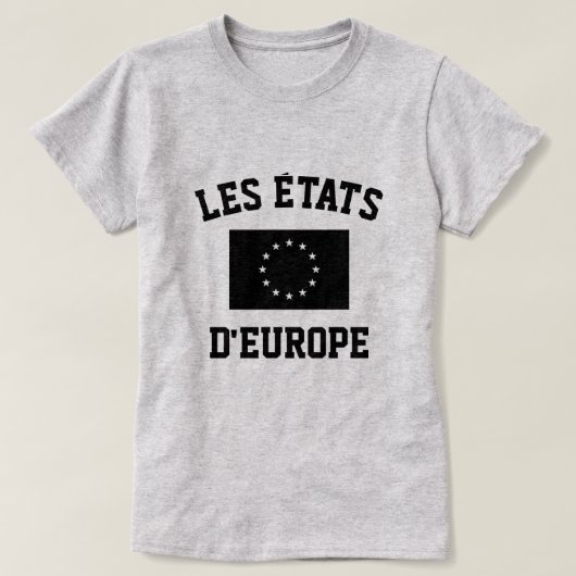 Les Etats d'Europe europäisches T-Shirt (Design vorne)