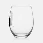 Les Femmes Black and Gray Stemless 16oz. Weinglas Ohne Stiel (Links)