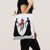 Les Femmes Bold Red Irises Personalisierte Trageta Tasche (Von Nahem)