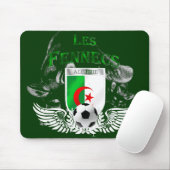 Les Fennecs Algerien Flagge Fußball mousepad (Mit Mouse)