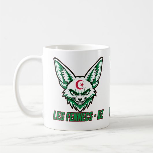 Les Fennecs DZ – Algerischer Fennec Fußball Fan Be Kaffeetasse (Links)