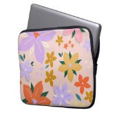 Les Fleurs 04 Retro farbenfrohe Floral Laptopschutzhülle (Vorderseite Links)