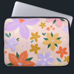 Les Fleurs 04 Retro farbenfrohe Floral Laptopschutzhülle<br><div class="desc">Abstrakt Retro Blumendruck - Les Fleurs.</div>