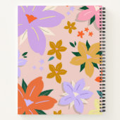 Les Fleurs 04 Retro farbenfrohe Floral Notizblock (Rückseite)