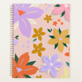 Les Fleurs 04 Retro farbenfrohe Floral Planer (Vorderseite)