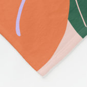 Les Fleurs 04 Retro Farbige Blumen Fleecedecke (Ecke)