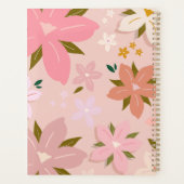 Les Fleurs 05 Blumenmuster Blush Pink Blume Planer (Rückseite)