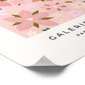 Les Fleurs 05 Blumenmuster Blush Pink Blume Poster (Ecke)