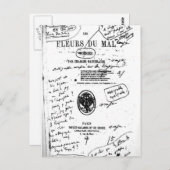 Les Fleurs du Mal 2 - Baudelaire Postkarte (Vorne/Hinten)