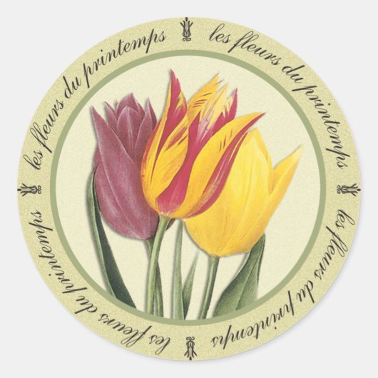 Les Fleurs du Printemps Aufkleber (Vorderseite)