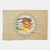 Les Fleurs du Printemps Tulips Geschirrtuch (Horizontal)