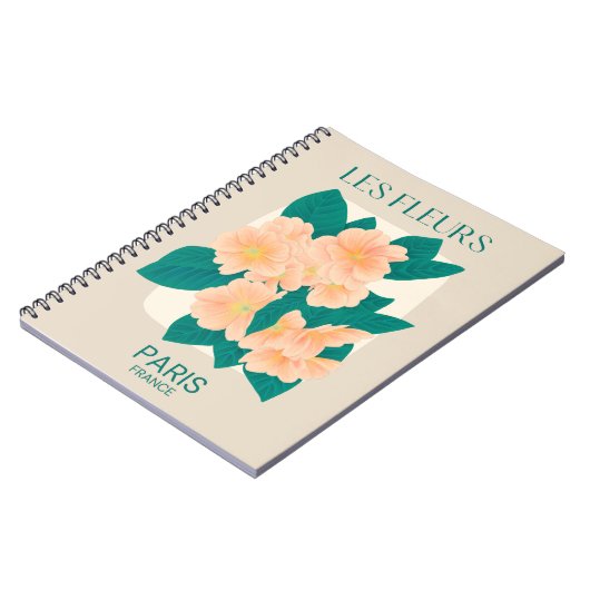 Les Fleurs Paris Notebook Notizblock (Linke Seite)