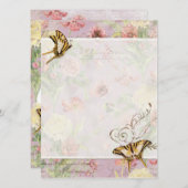 Les Fleurs Peony Rose Tulip Floral Blume Hochzeit (Vorne/Hinten)