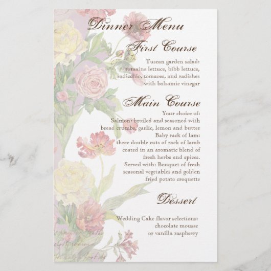 Les Fleurs Peony Rose Tulip Floral Blume Hochzeit (Rückseite)