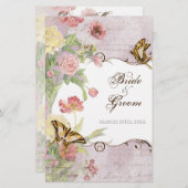 Les Fleurs Peony Rose Tulip Floral Blume Hochzeit (Vorne/Hinten)