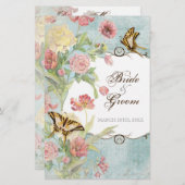 Les Fleurs Peony Rose Tulip Floral Blume Hochzeit (Vorne/Hinten)