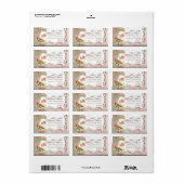 Les Fleurs Peony Rose Tulip Floral Blume Hochzeit Adressaufkleber (Vorne)