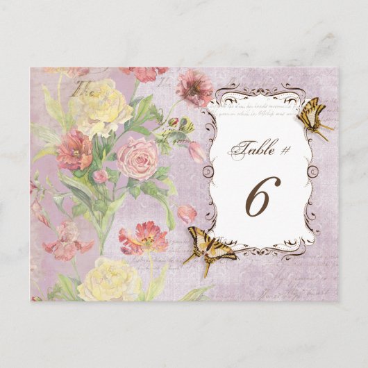 Les Fleurs Peony Rose Tulip Floral Blume Hochzeit Postkarte (Vorderseite)