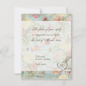 Les Fleurs Peony Rose Tulip Floral Blume Hochzeit RSVP Karte (Vorderseite)