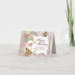 Les Fleurs Pfingstrose Rose Tulpe Blumen Hochzeit Karte