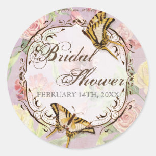 Les Fleurs Pfingstrose Rose Tulpe Blumen Hochzeit Runder Aufkleber