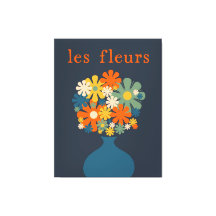 Les Fleurs Retro Blume in Vase Blue Orange
