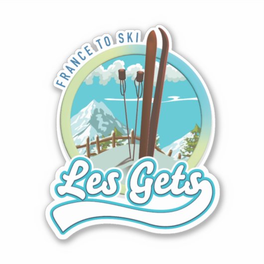 Les Gets france ski logo Aufkleber (Vorderseite)