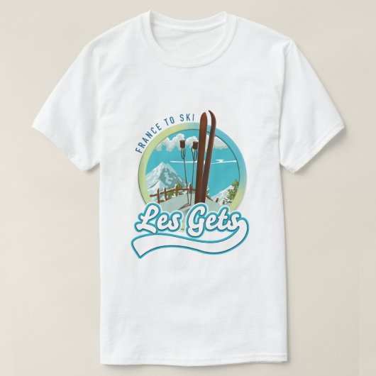 Les Gets france ski logo T-Shirt (Design vorne)