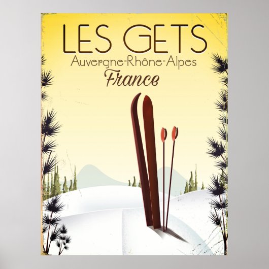 Les Gets France Skiposter Poster (Vorne)