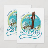 Les Gets Frankreich Ski Logo (Vorne/Hinten)