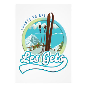 Les Gets Frankreich Ski Logo Fotodruck
