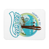 Les Gets Frankreich Ski Logo Magnet (Horizontal)