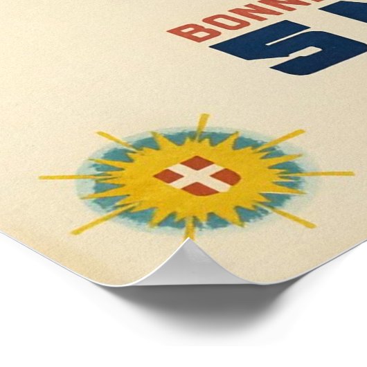 Les Gets, Savoie, Frankreich, Skiposter Poster (Ecke)