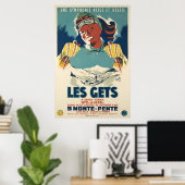 Les Gets, Savoie, Frankreich, Skiposter Poster (Heimbüro)