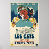 Les Gets, Savoie, Frankreich, Skiposter Poster (Vorne)