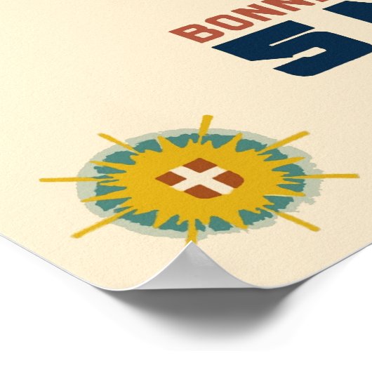 Les Gets, Savoie, Frankreich, Skiposter Poster (Ecke)