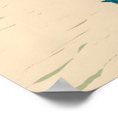 Les Gets Snowboarden Reiseplakat Poster (Ecke)