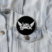 Les Gimix schwarzer Logo-Knopf Button (Beispiel)