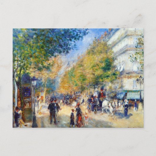 Les Grands Boulevards by Renoir Postkarte (Vorderseite)