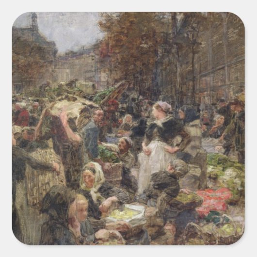 Les Halles Quadratischer Aufkleber (Vorderseite)