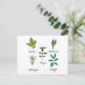 Les herbes postkarte (Stehend Vorderseite)