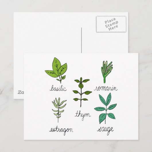 Les herbes postkarte (Vorne/Hinten)