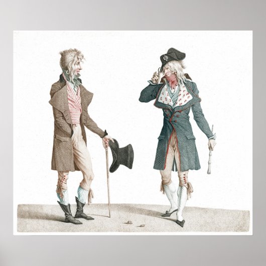 Les Incroyables - Französischer Caricature Vernet  Poster (Vorne)