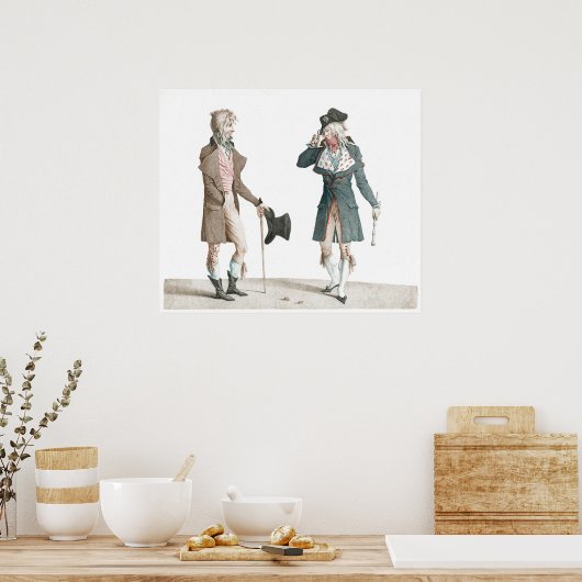 Les Incroyables - Französischer Caricature Vernet  Poster (Küche)