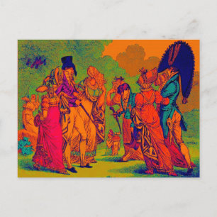 Les Invisibles 1810 Mode Cartoon Postkarte