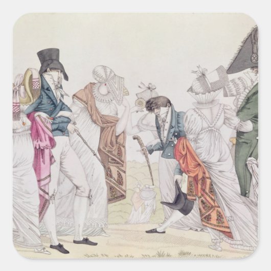 Les Invisibles, c.1807 Quadratischer Aufkleber (Vorderseite)